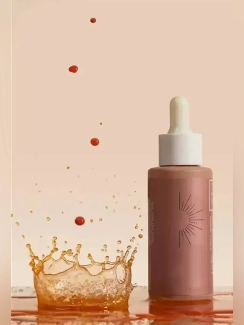 docteat Sunless Tanning Drops Empty Bottle - Rose Copper Packaging